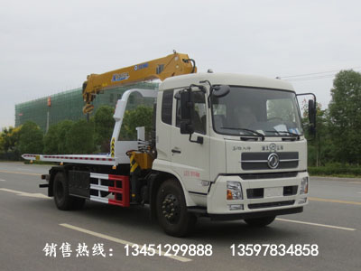 東風(fēng)天錦帶吊平板一拖二清障車(chē)（國六）